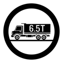 Weight limit traffic sign icon