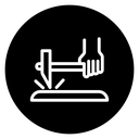 Welding chipping hammer icon