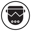 Welding shield cover Black Filled icon