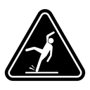 Wet floor sign icon