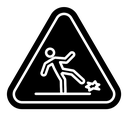Wet Floor sign icon