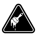 Wet paint sign icon