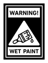 Wet paint sign icon