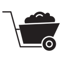 Wheelbarrow cart icon