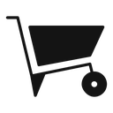 Wheelbarrow cart icon