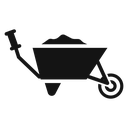 Wheelbarrow unloading icon