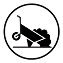Wheelbarrow unloading icon