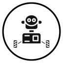 Wheels robot icon