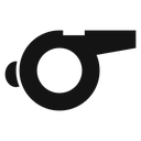 Whistle Black Filled icon