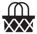 Wicker biscuit Black Filled icon