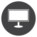 Widescreen Monitor Stand Black Filled icon