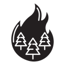 Wildfire disaster icon