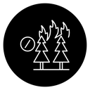 Wildfire disaster icon