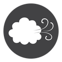 Wind clouds Black Filled icon