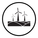 Wind power plant icon