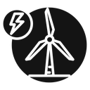 Wind power plant icon