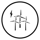 Wind power plant icon