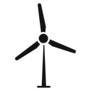 Wind turbine Black Filled icon