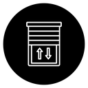 Window Blinds Black Filled icon