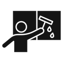 Windows cleaning Black Filled icon