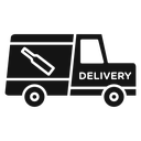 Wine delivery icon