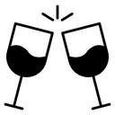 Wine toast icon
