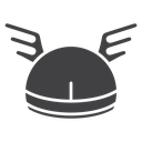Winged viking helmet icon