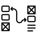 Wireframe Flow Arrows icon