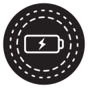 Wireless charging Black Filled icon