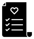 Wish list black filled icon