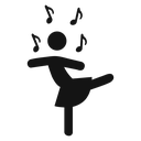 Woman dancing icon