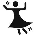 Woman dancing icon