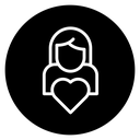 Woman in love icon