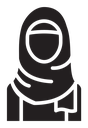 Woman wearing hijab icon