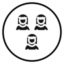 Women team Black Filled icon