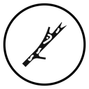 Wood branch Black Filled icon