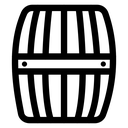 Wooden barrel icon