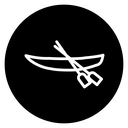 Wooden boat icon