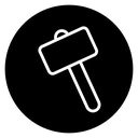 Wooden mallet icon