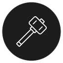 Wooden Mallet, Hammer Line icon
