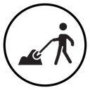Worker digging icon