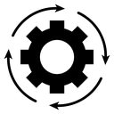Workflow Black Filled icon