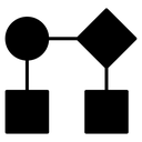 Workflow Flowchart Diagram icon