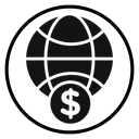 World Payment Transfer Black Filled icon