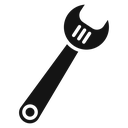 Wrench Black Filled icon