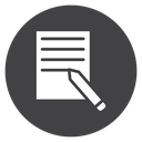 Writing Document Pen Black Filled icon