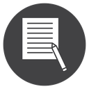 Writing Pen Document Black Filled icon