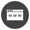 WWW Browser Window Black Filled icon