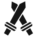 Xiphos sword Black Filled icon