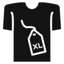 XL Shirt Size Black Filled icon
